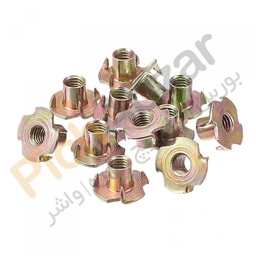 مهره خاردار زرد مهره چوب فورمینگ زرد DIN 1624