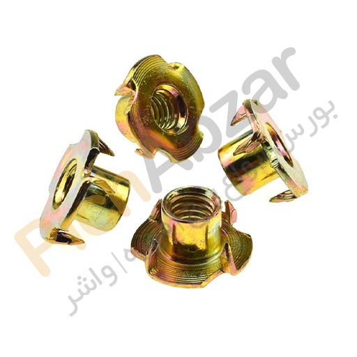 مهره خاردار زرد مهره چوب فورمینگ زرد DIN 1624