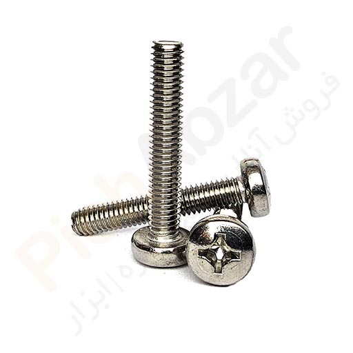 پیچ استوانه سرخزینه چهارسو استیل 316 سایز 50*6