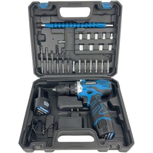 دریل شارژی دو باتری 12 ولت ویوارکس مدل VR12V-2A همراه متعلقات