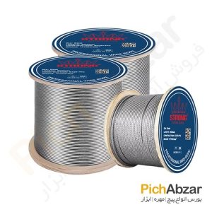 سیم بکسل گالوانیزه فولادی گرید 1770 سایز 4 میلیمتر قرقره چوبی